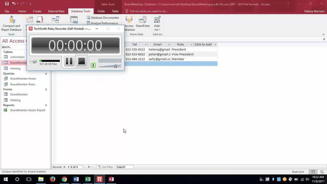 Ms access multiple table relationships